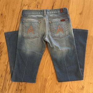 7 For All Mankind “A” Pocket Flare Jeans, Size 27